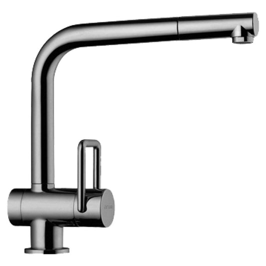 Miscelatore da cucina LAUFEN TWIN, finitura  spazzolato con texture Diamonds. – Offerta speciale